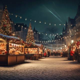 Christmas building wallpaper