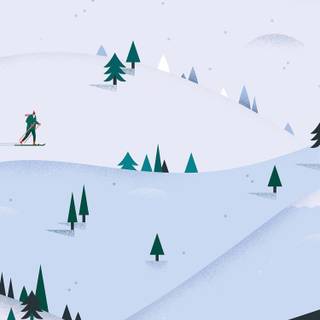 Mobile cartoon winter wallpaper