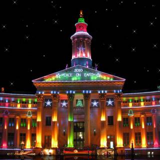 Christmas building wallpaper