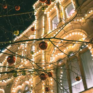 Christmas building wallpaper