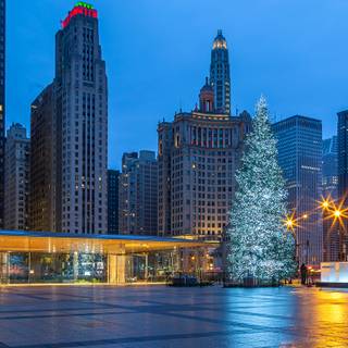 Christmas building wallpaper