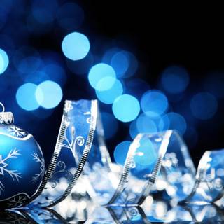 Light blue Christmas wallpaper