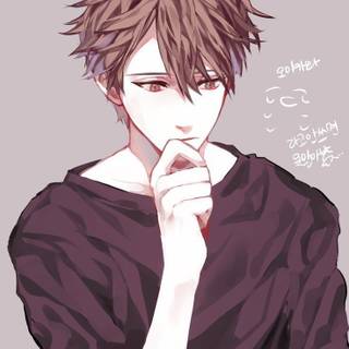 Anime cute face boy wallpaper