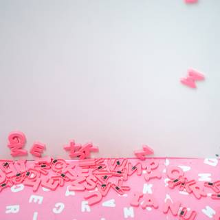 Pink letter wallpaper