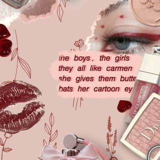 Red coquette wallpaper