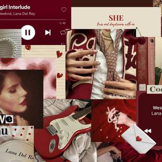 Red coquette wallpaper