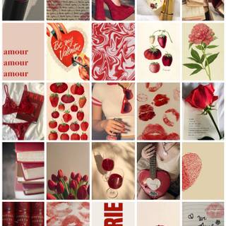 Red coquette wallpaper