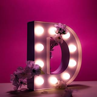 Pink letter wallpaper