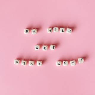 Pink letter wallpaper