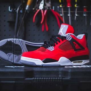 Jordan 4 red wallpaper