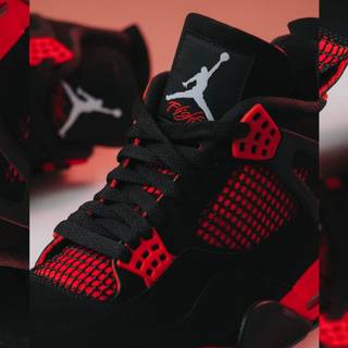 Jordan 4 red wallpaper
