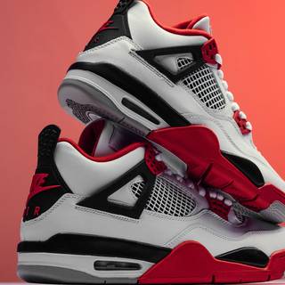 Jordan 4 red wallpaper