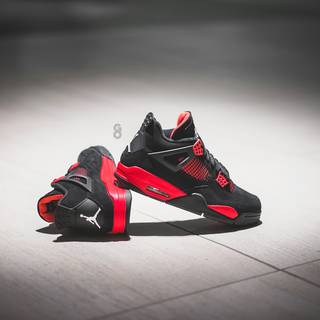 Jordan 4 red wallpaper
