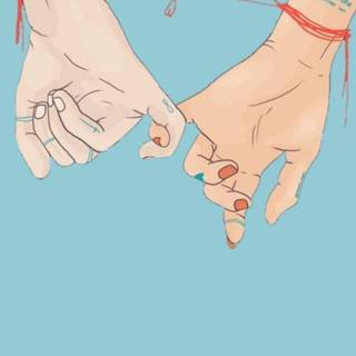 Red string wallpaper