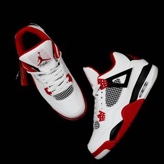 Jordan 4 red wallpaper