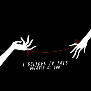 Red string wallpaper