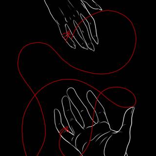 Red string wallpaper