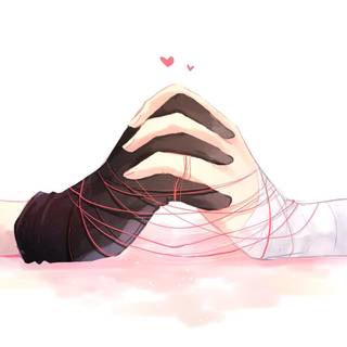 Red string wallpaper