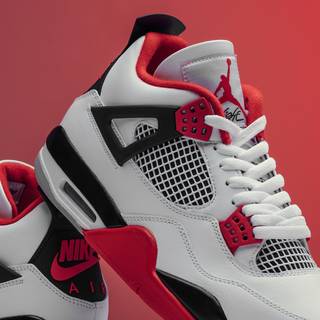 Jordan 4 red wallpaper