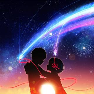 Red string wallpaper