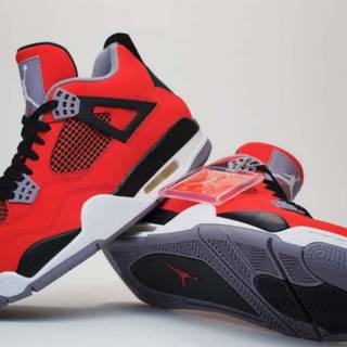 Jordan 4 red wallpaper