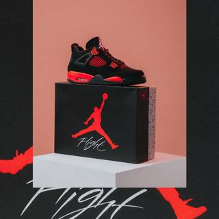 Jordan 4 red wallpaper