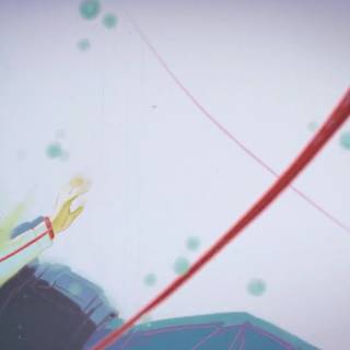 Red string wallpaper