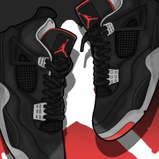 Jordan 4 red wallpaper