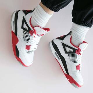 Jordan 4 red wallpaper