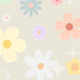 iPhone pastel flower wallpaper