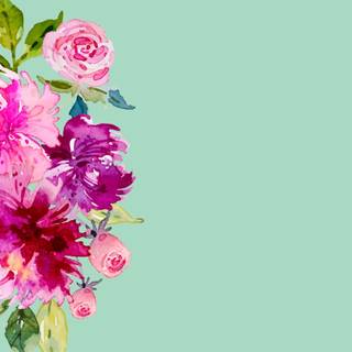 iPhone pastel flower wallpaper