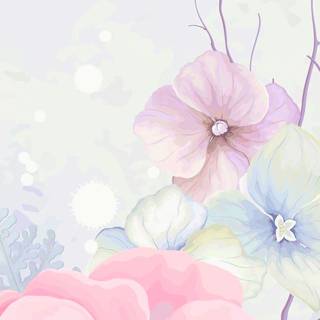iPhone pastel flower wallpaper