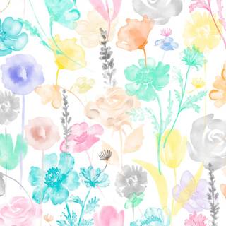 iPhone pastel flower wallpaper