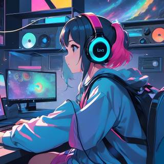 Gamer girl PC 4k wallpaper