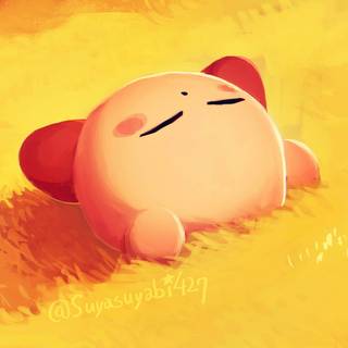 Cute Kirby phone wallpaper
