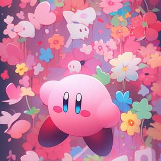 Cute Kirby phone wallpaper