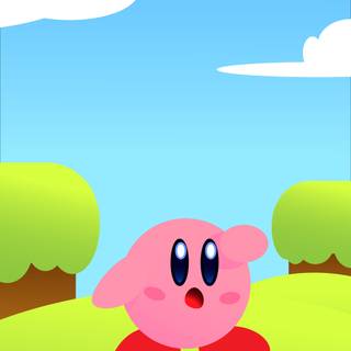 Cute Kirby phone wallpaper