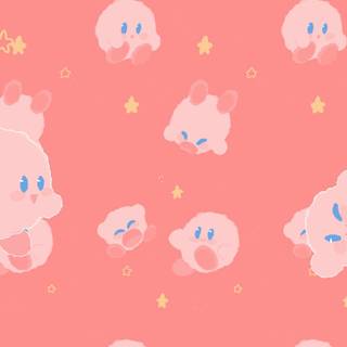 Cute Kirby phone wallpaper