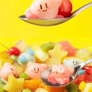 Cute Kirby phone wallpaper