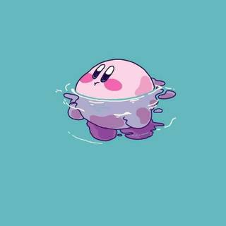 Cute Kirby phone wallpaper
