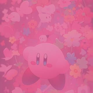 Cute Kirby phone wallpaper