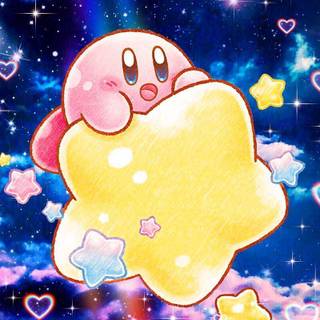 Cute Kirby phone wallpaper