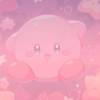 Cute Kirby phone wallpaper