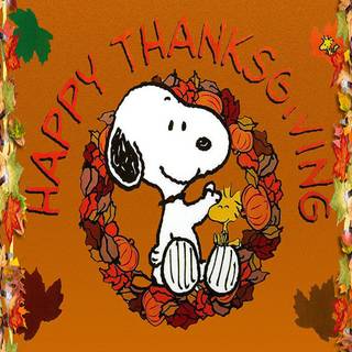 iPhone Snoopy Thanksgiving wallpaper