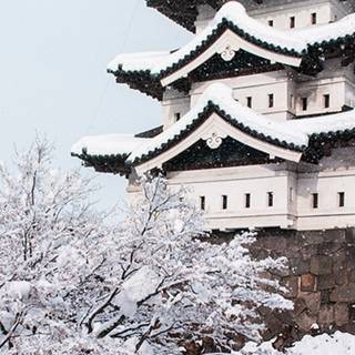 Japanese winter iPhone wallpaper