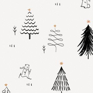 Black Christmas tree wallpaper