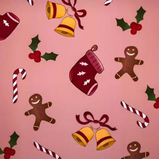 Cute preppy Christmas wallpaper