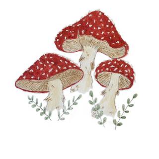 Christmas mushroom wallpaper
