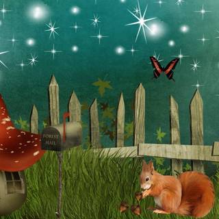 Whimsy twee wallpaper