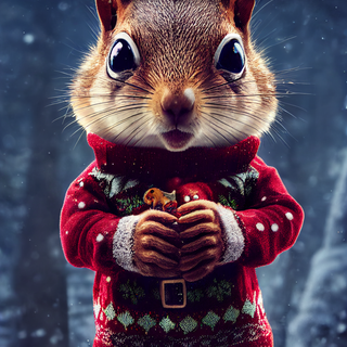 Christmas squirrel wallpaper